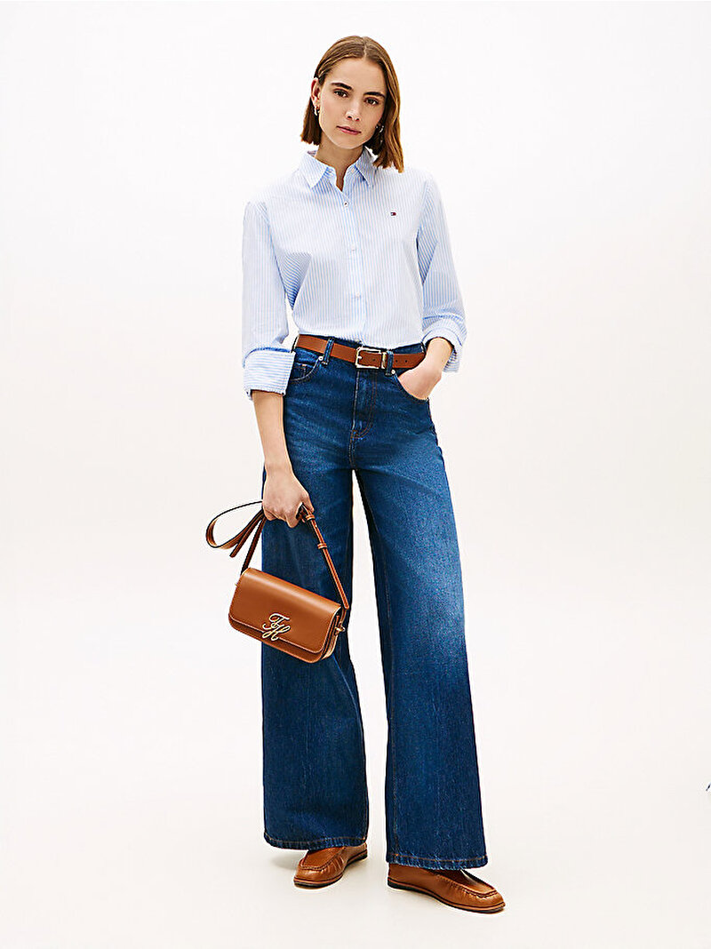 Kadın Leather Flap Çapraz Çanta Kahverengi AW0AW18399GB8