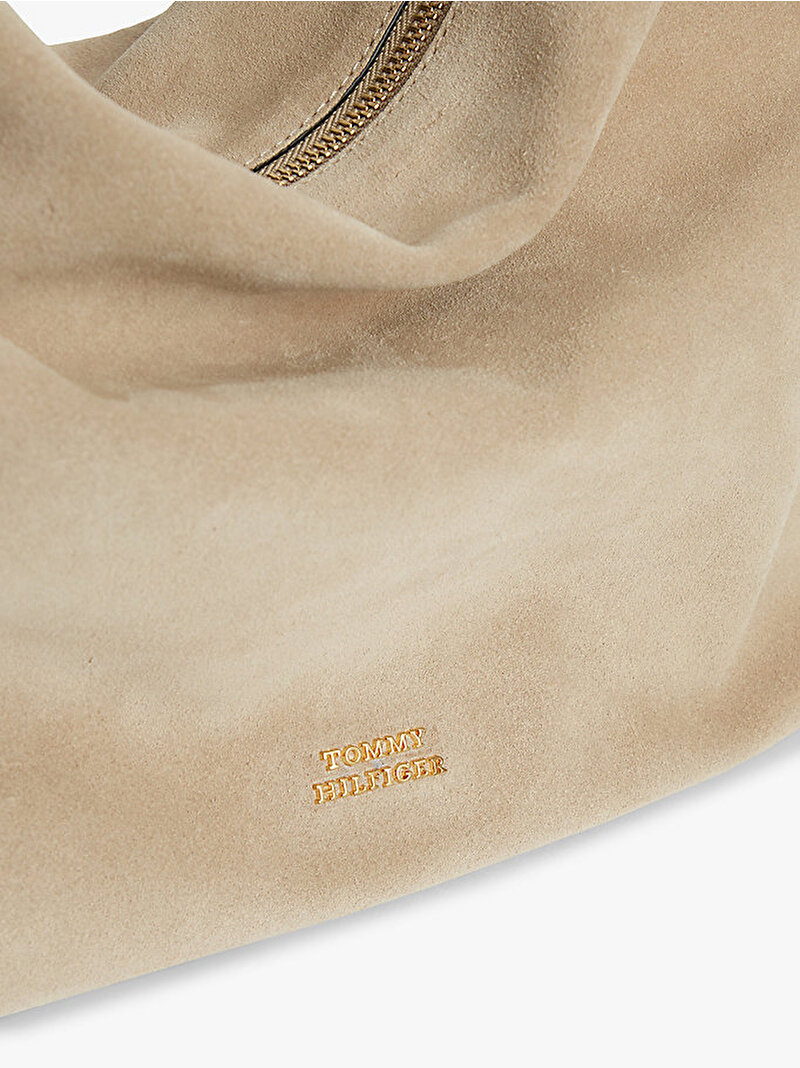 Kadın TH Statement Leather Omuz Çantası Bej AW0AW18402RBT