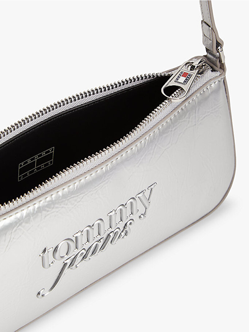 Kadın TJW Must Metallic Omuz Çantası Gümüş AW0AW18457PE6