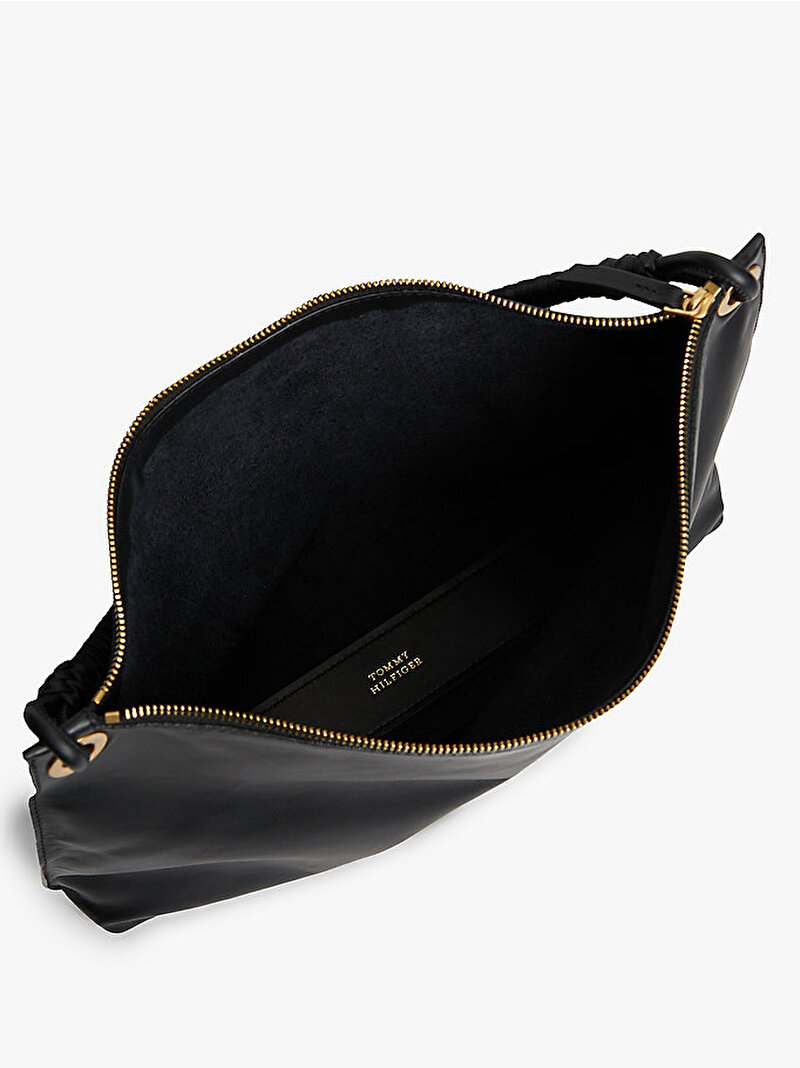 Kadın TH Statement Leather Omuz Çantası Siyah AW0AW18621BDS