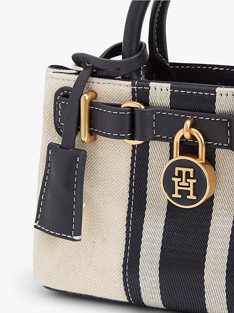 Kadın American Icon Micro Tote Çanta Beyaz AW0AW186250K4