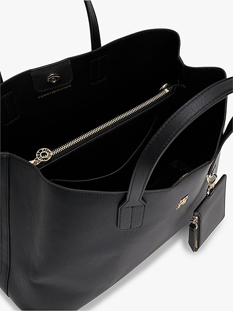 Kadın TH Icon Satchel Çanta Siyah AW0AW18723BDS