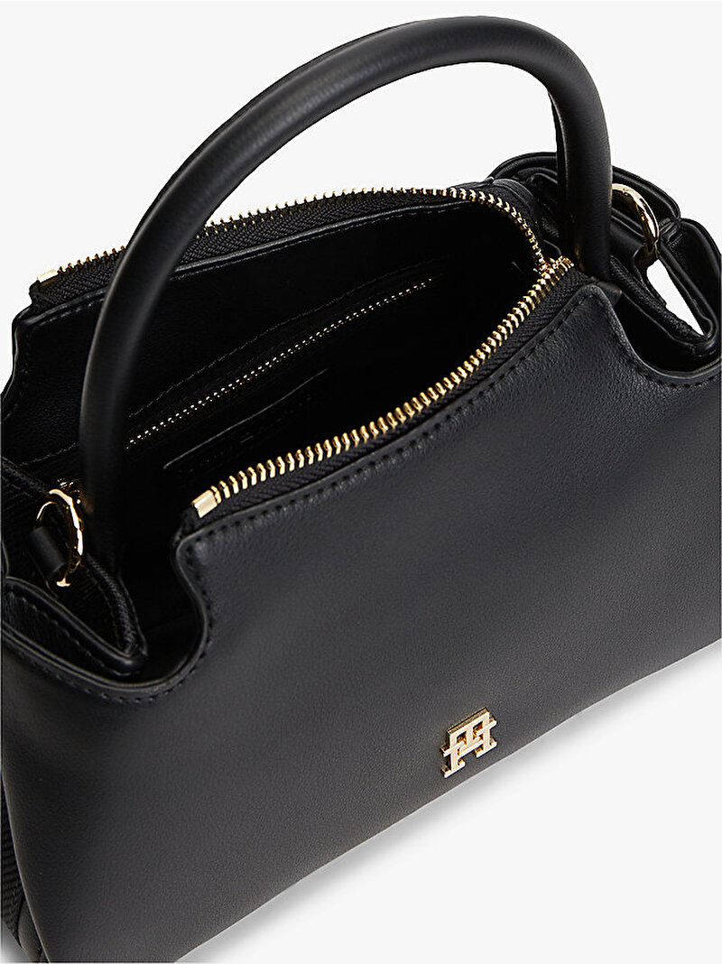Kadın TH Logotape Mini Satchel Çanta Siyah AW0AW18743BDS