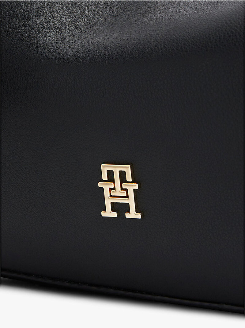 Kadın TH Logotape Mini Satchel Çanta Siyah AW0AW18743BDS