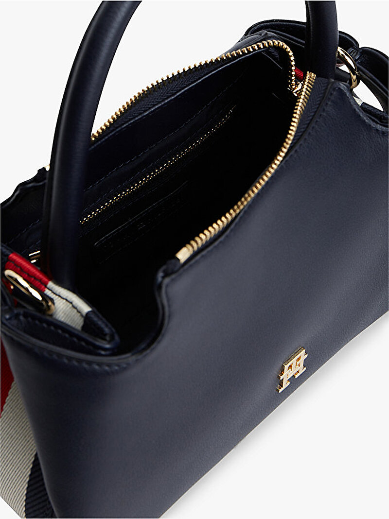 Kadın TH Logotape Mini Satchel Çanta Mavi AW0AW18743DW6
