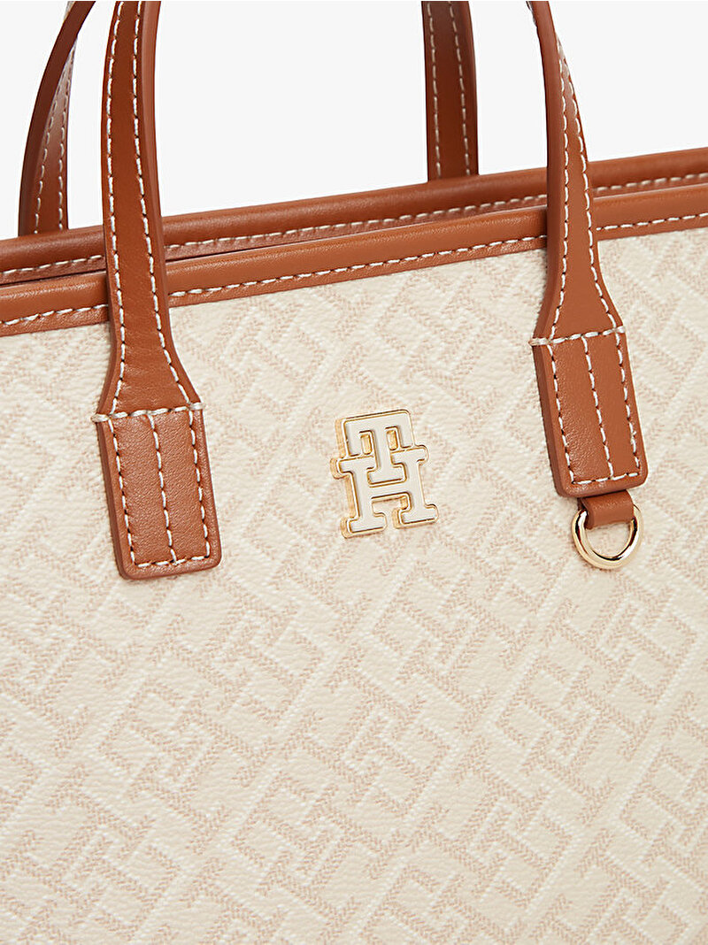Kadın TH Monoplay Mini Tote  Çanta Bej AW0AW188480F4
