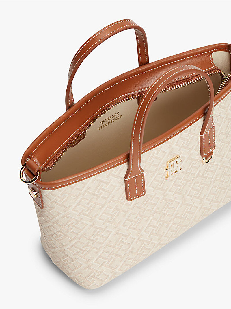 Kadın TH Monoplay Mini Tote  Çanta Bej AW0AW188480F4