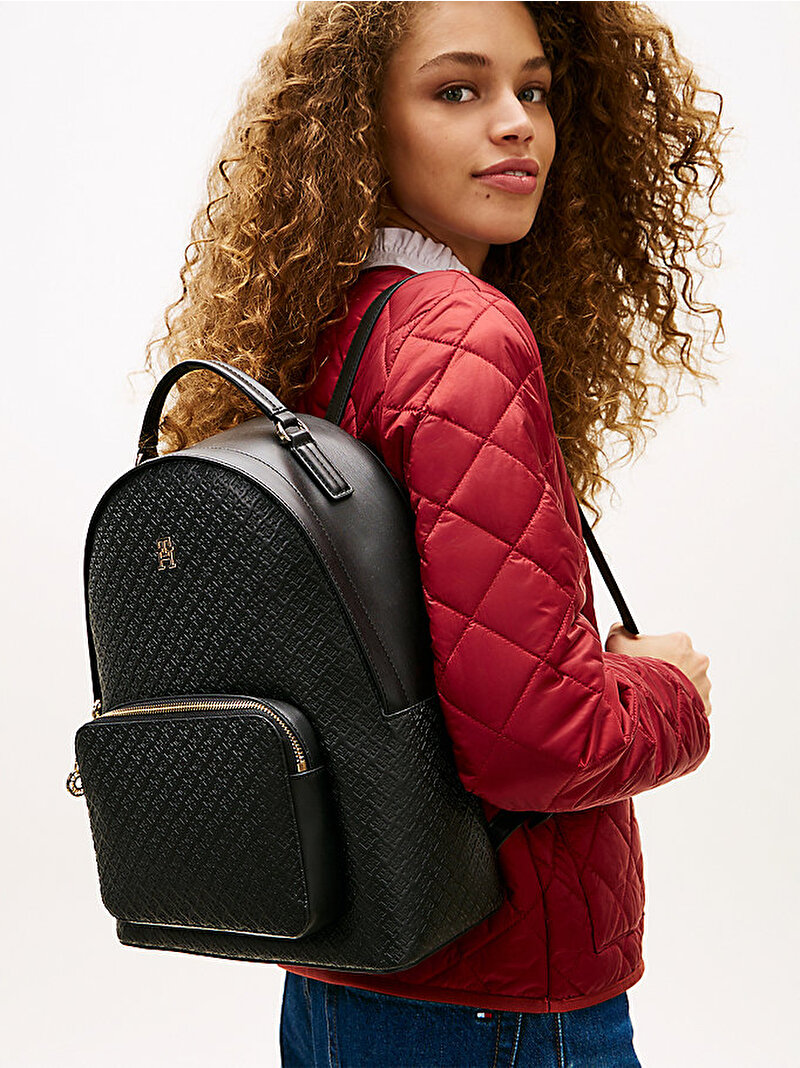 Kadın TH Daily Backpack Sırt Çantası Siyah AW0AW18852BDS