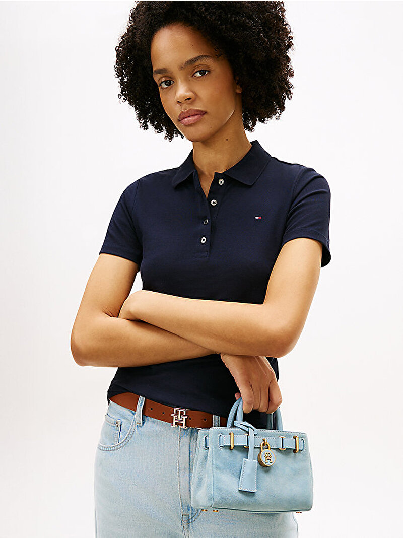 Kadın American Icon Micro Tote Çanta Mavi AW0AW18853C1Y