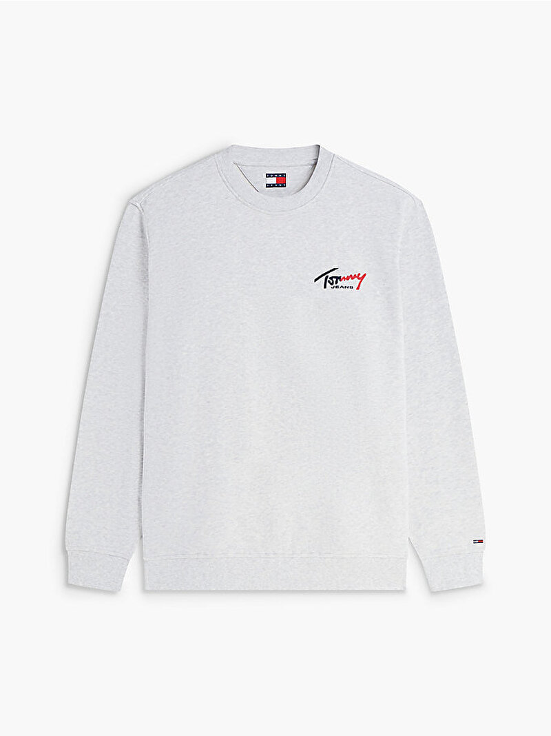 Erkek Tjm Regular Entry Sign Sweatshirt Gri DM0DM23116P08