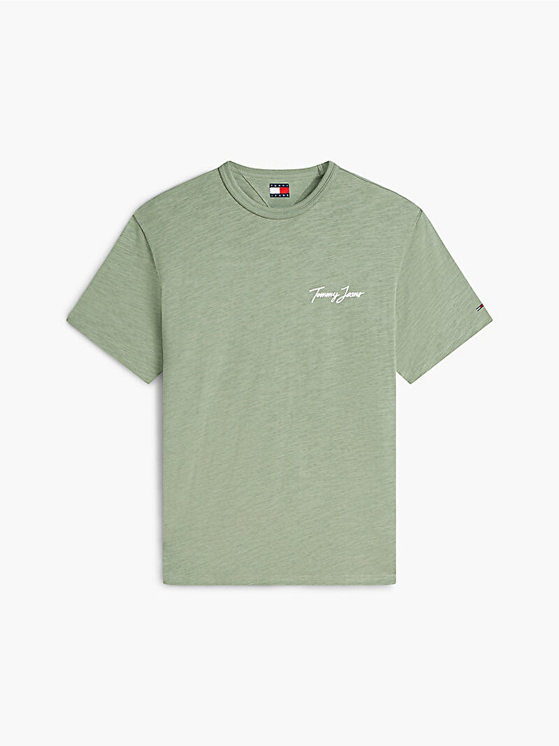 Erkek TJM Relax Novelty T-shirt Yeşil DM0DM23190PMO