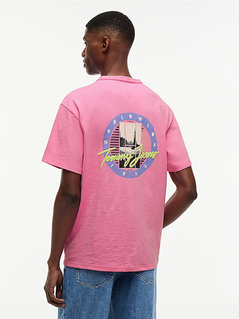 Erkek TJM Relax Novelty T-shirt Pembe DM0DM23190TOU