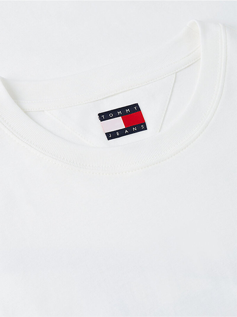 Erkek TJM Regular City Sign T-shirt Ekru DM0DM23253YBL