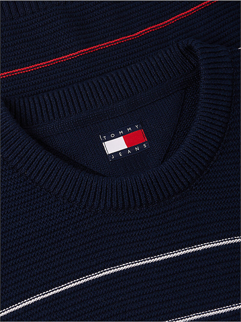 Erkek TJM Slim Stripe Kazak Lacivert DM0DM23384C1G