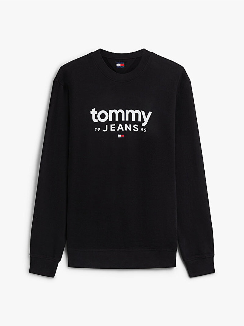 Erkek TJM Graphic Crewneck Sweatshirt Siyah DM0DM23392BDS