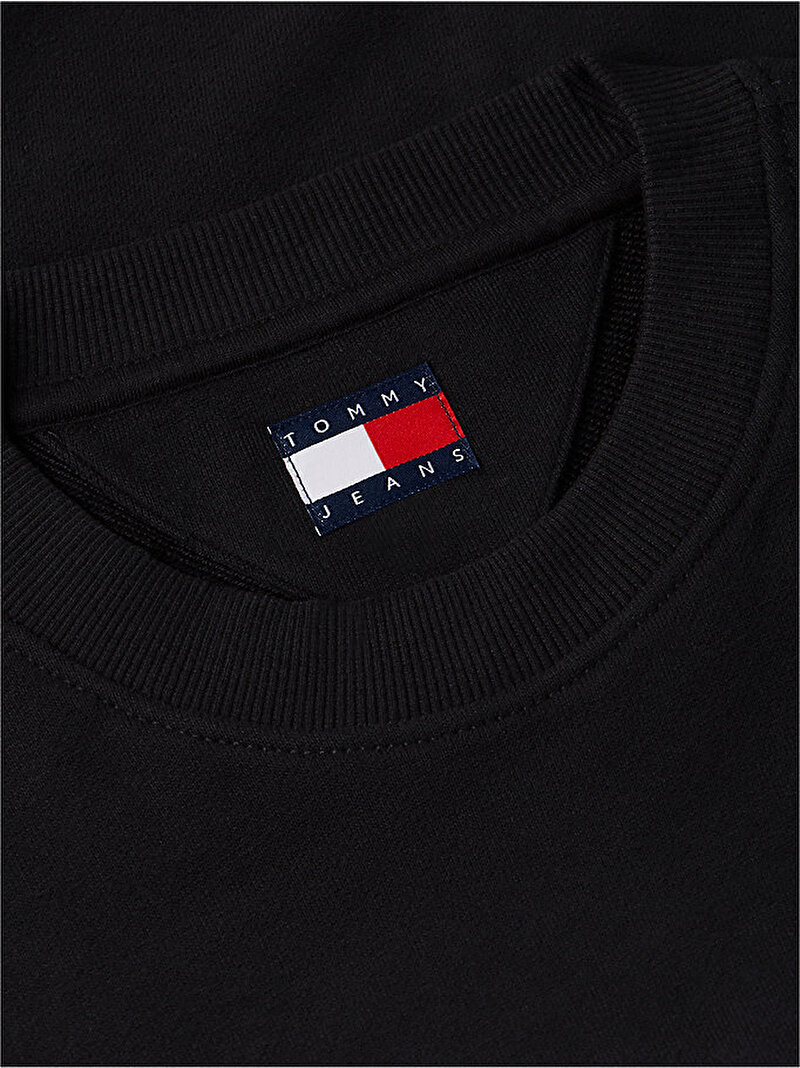 Erkek TJM Graphic Crewneck Sweatshirt Siyah DM0DM23392BDS