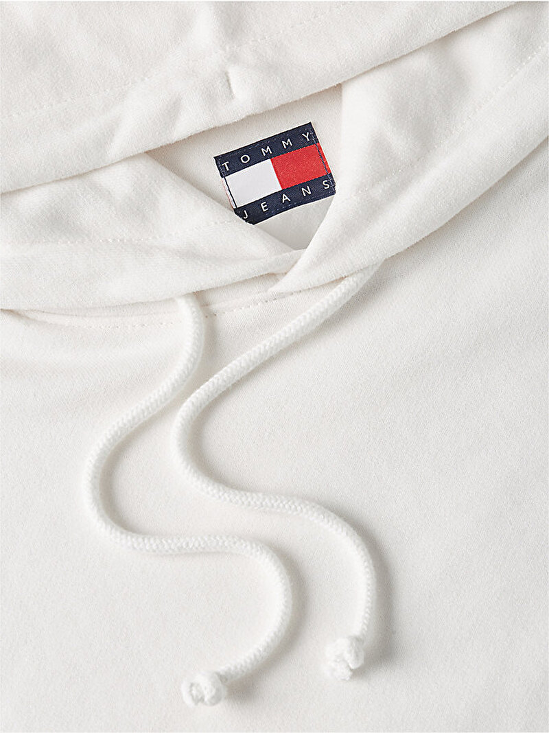 Erkek TJM Regular Entry Hoodie Beyaz DM0DM23393YBH