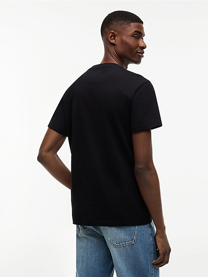 Erkek TJM Regular Entry T-shirt Siyah DM0DM23406BDS