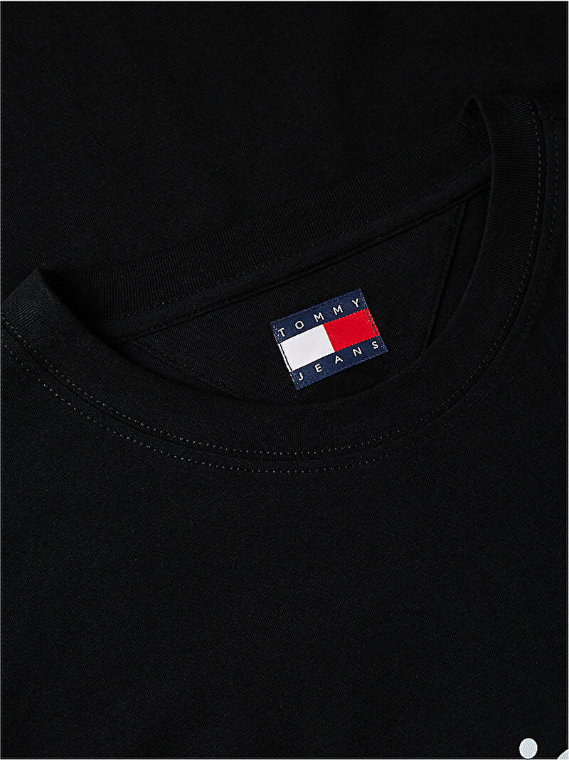 Erkek TJM Regular Entry T-shirt Siyah DM0DM23406BDS