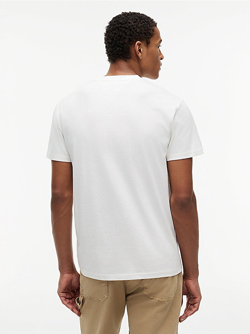 Erkek TJM Regular Entry T-shirt Ekru DM0DM23406YBL