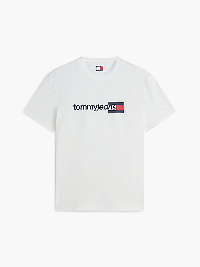 Erkek TJM Regular Entry T-shirt Ekru DM0DM23406YBL