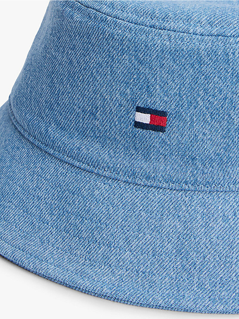 Çocuk Unisex Flag Denim Bucket Şapka Mavi KA0KA000441CD