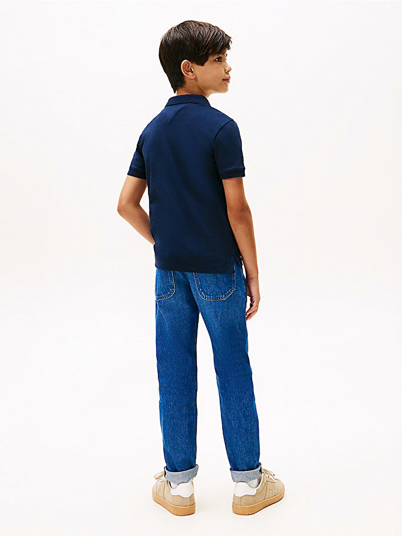 Erkek Çocuk Interlock Polo T-shirt Lacivert KB0KB10007C1G