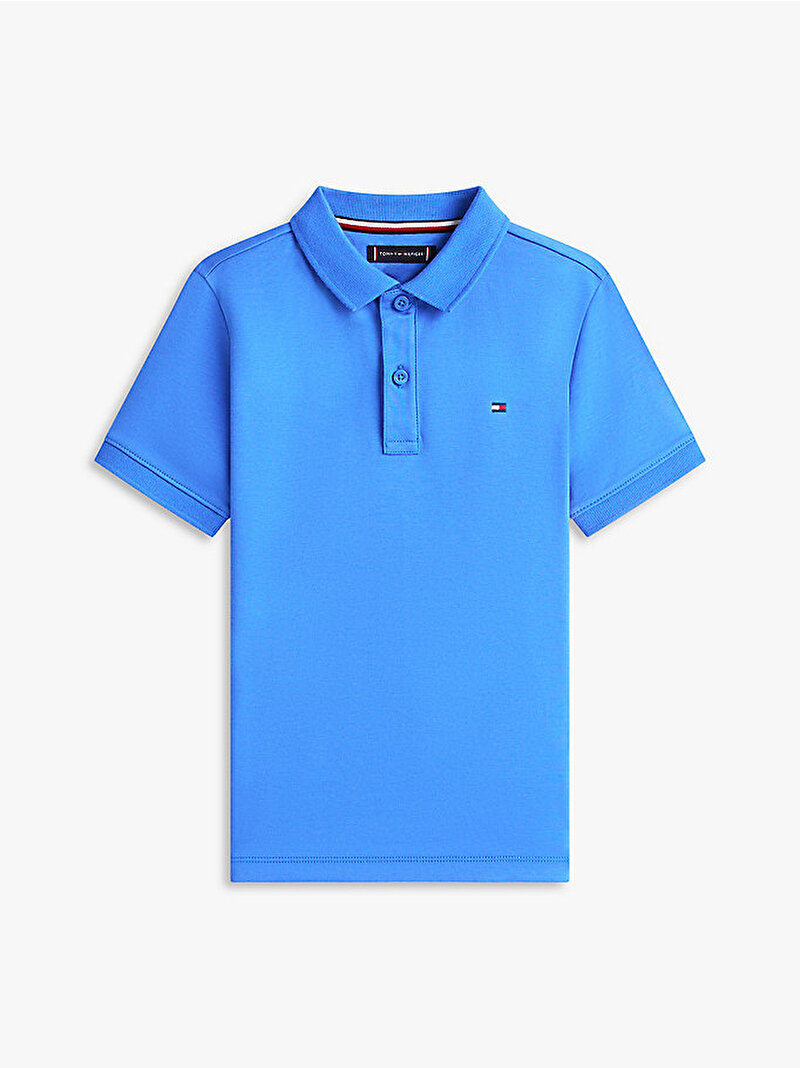 Erkek Çocuk Interlock Polo T-shirt Mavi KB0KB10007C6H