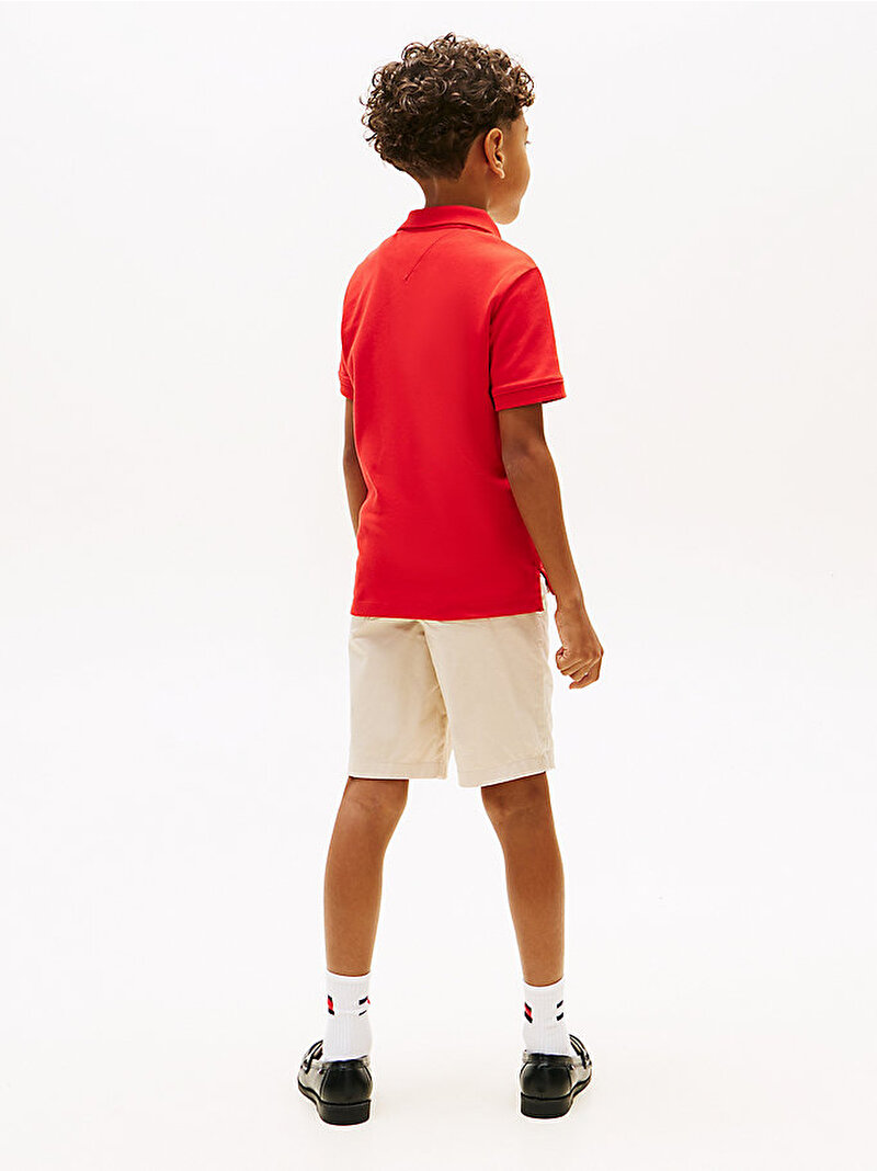 Erkek Çocuk Interlock Polo T-shirt Kırmızı KB0KB10007XL8