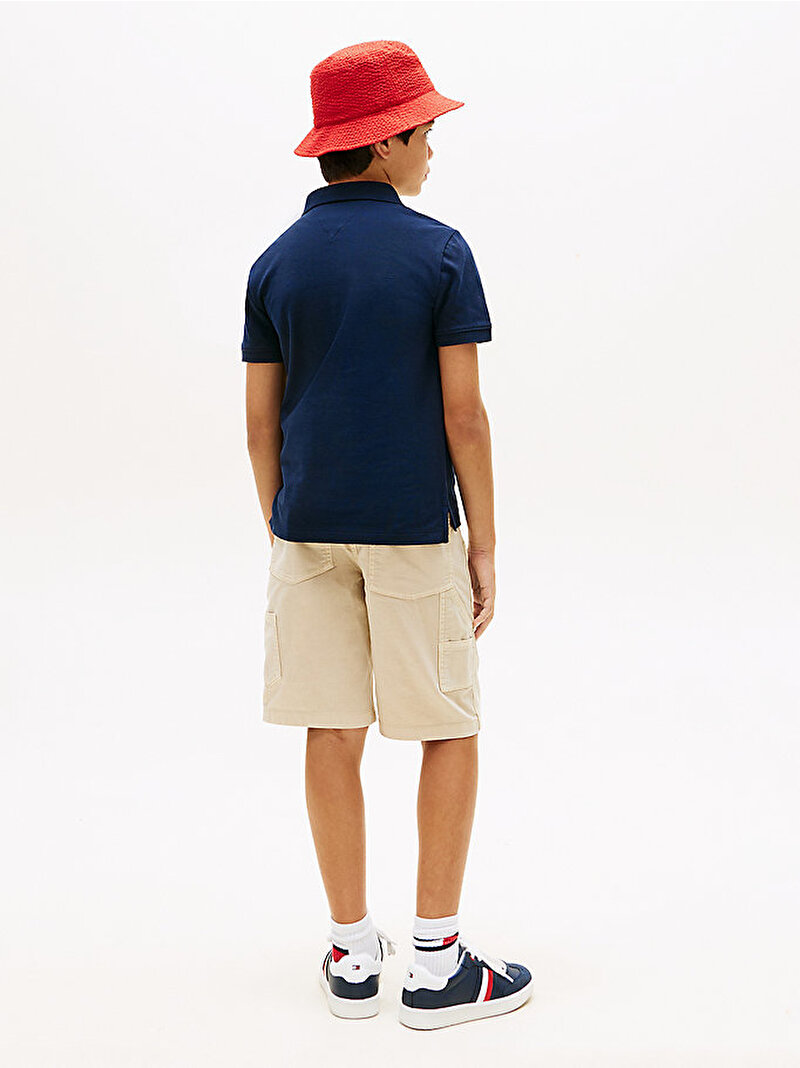 Erkek Çocuk Wavy Flag Polo T-shirt Lacivert KB0KB10227C1G