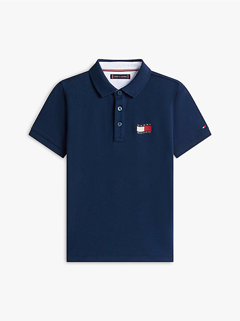 Erkek Çocuk Wavy Flag Polo T-shirt Lacivert KB0KB10227C1G