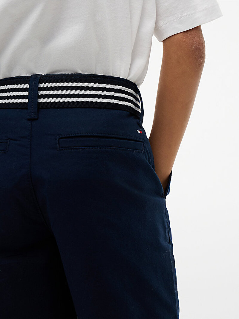 Erkek Çocuk Baggy Chino Belted Şort Lacivert KB0KB10246C1G