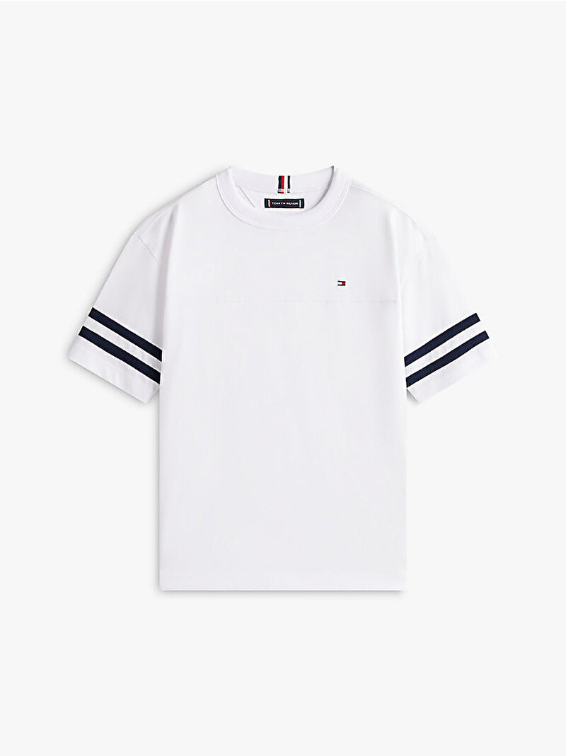 Erkek Çocuk Varsity Stripes T-shirt Beyaz KB0KB10299YBR