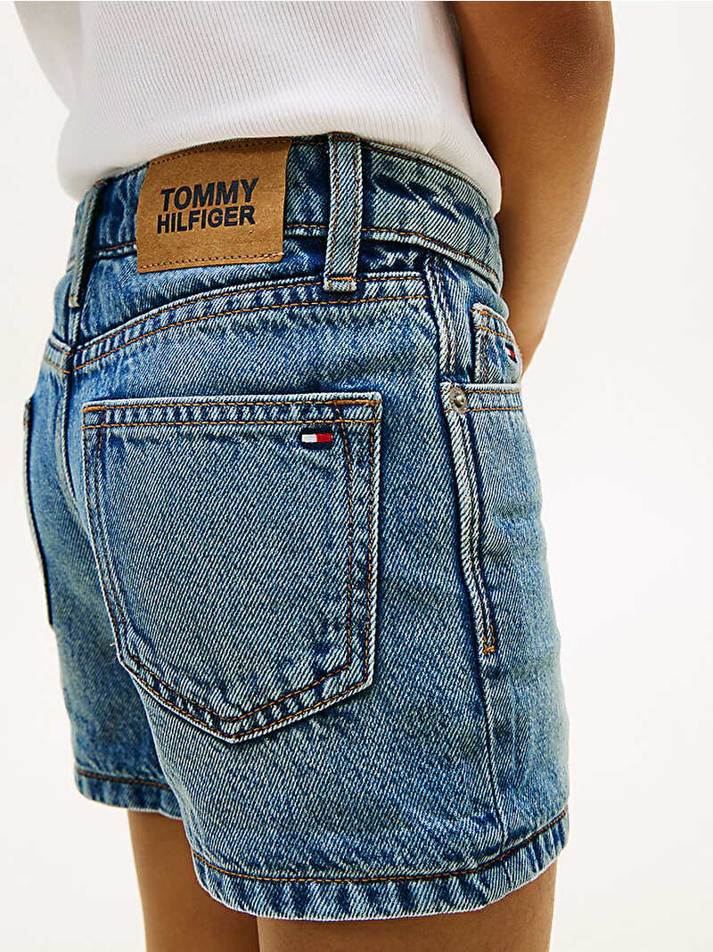 Kız Çocuk Denim Skinny Şort Mavi KG0KG091321A4
