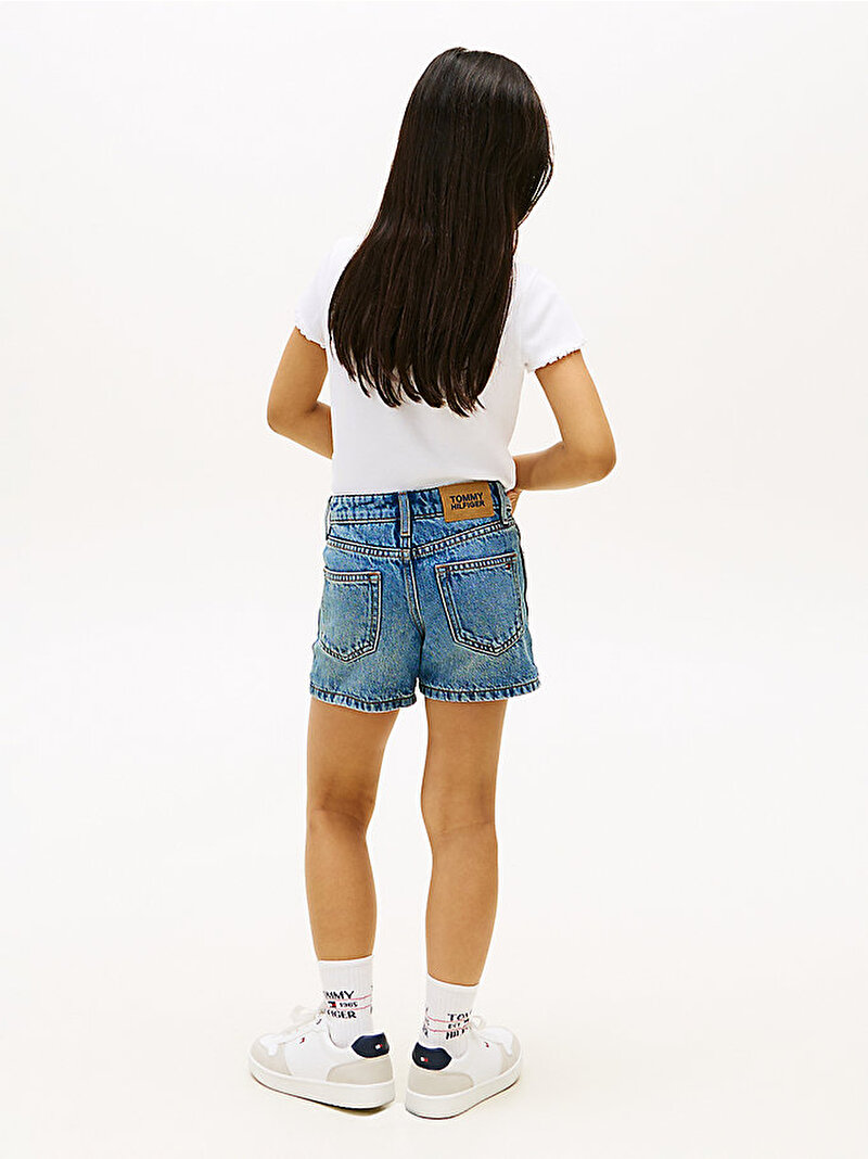 Kız Çocuk Denim Skinny Şort Mavi KG0KG091321A4