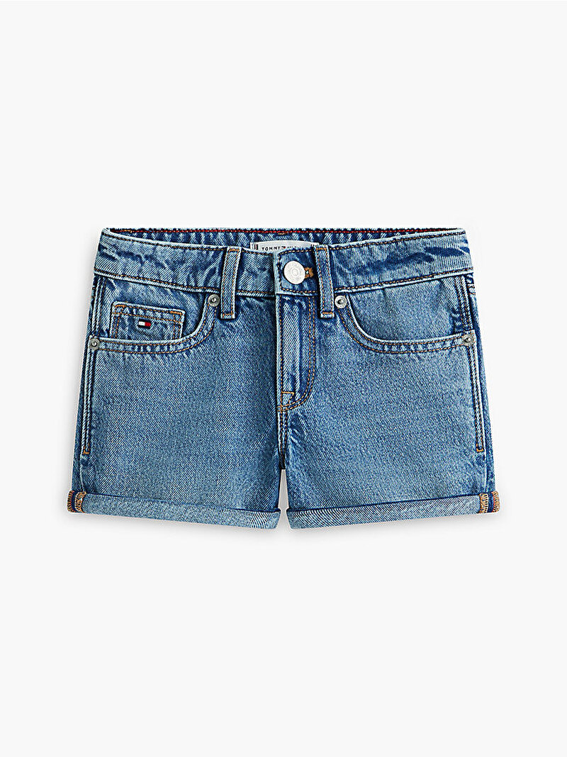 Kız Çocuk Denim Skinny Şort Mavi KG0KG091321A4