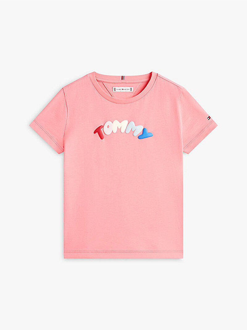 Kız Çocuk TOMMY Puff Print T-shirt Pembe KG0KG09246TIE