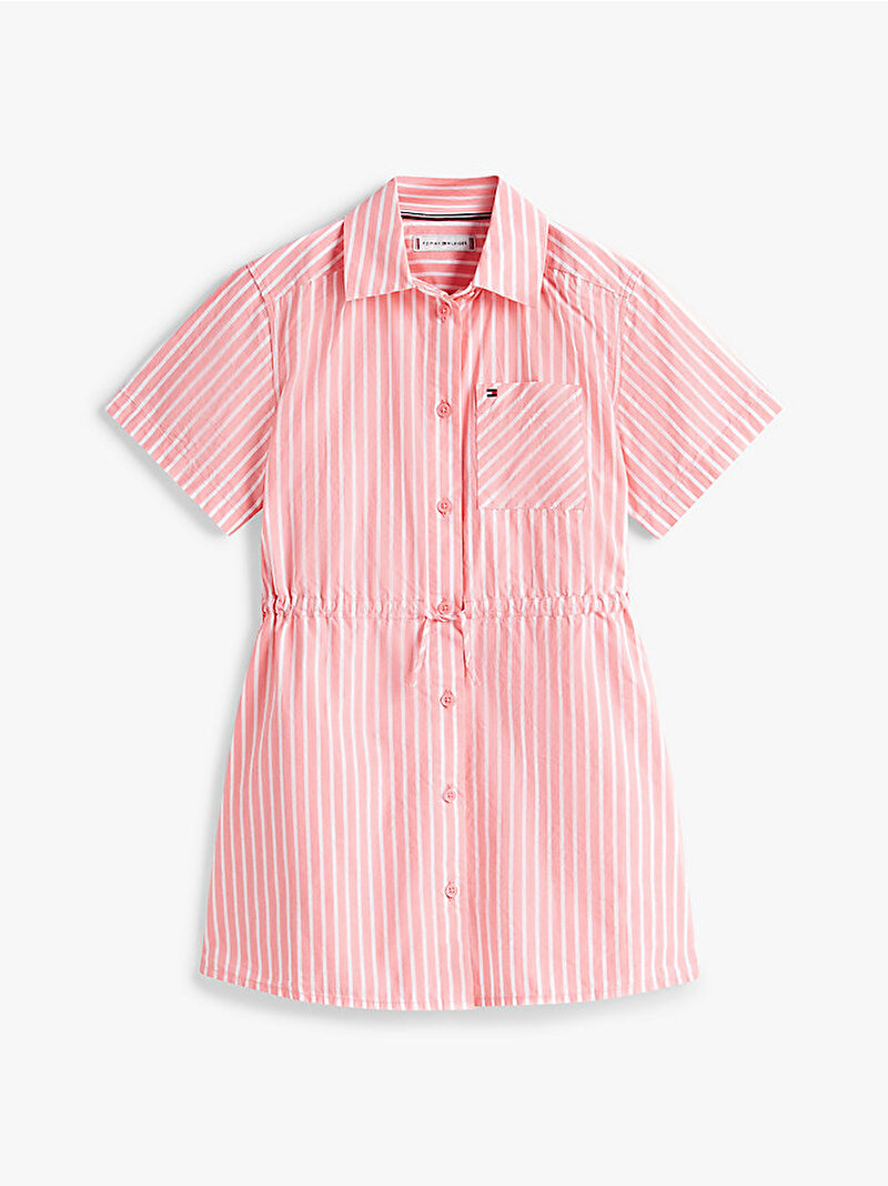 Kız Çocuk Poplin Stripes Gömlek Elbise Çok renkli KG0KG09372TIE