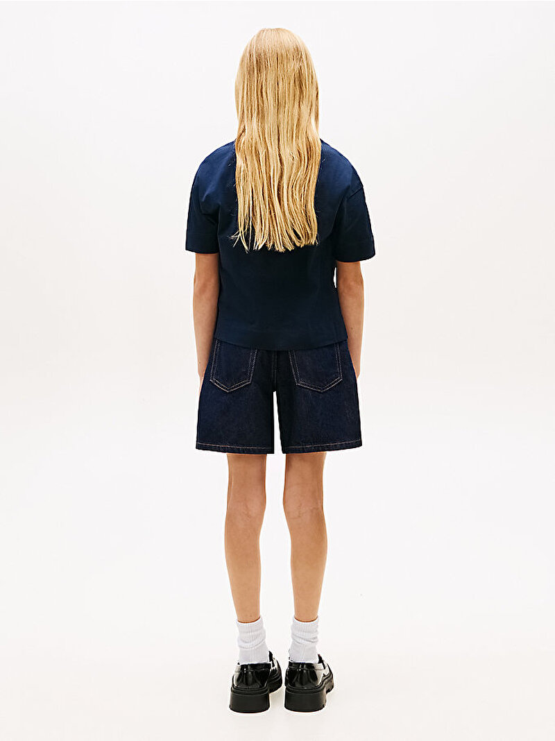 Kız Çocuk Varsity T-shirt Lacivert KG0KG09523C1G