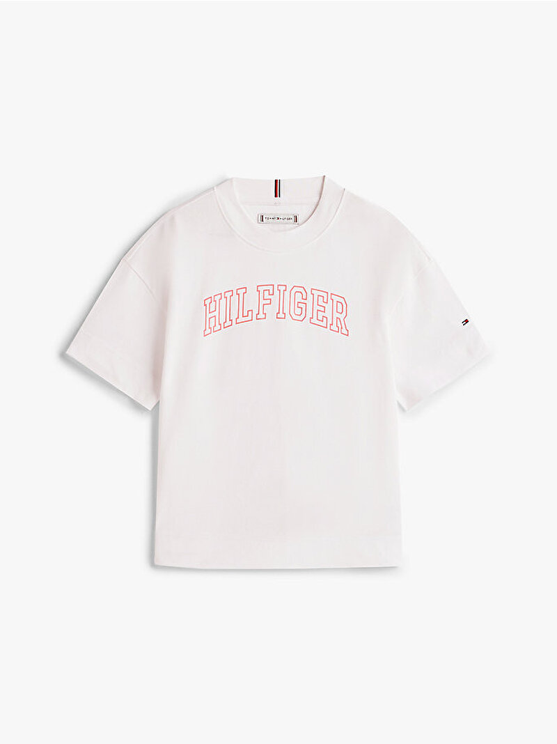 Kız Çocuk Varsity T-shirt Beyaz KG0KG09523YBR