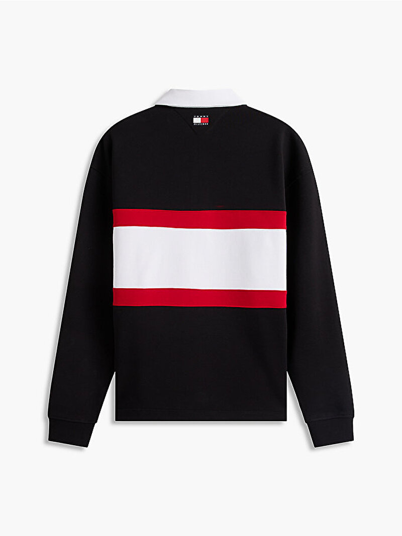 Unisex TH X CF1 Panelled Polo T-shirt Siyah MN0MN00088BDS