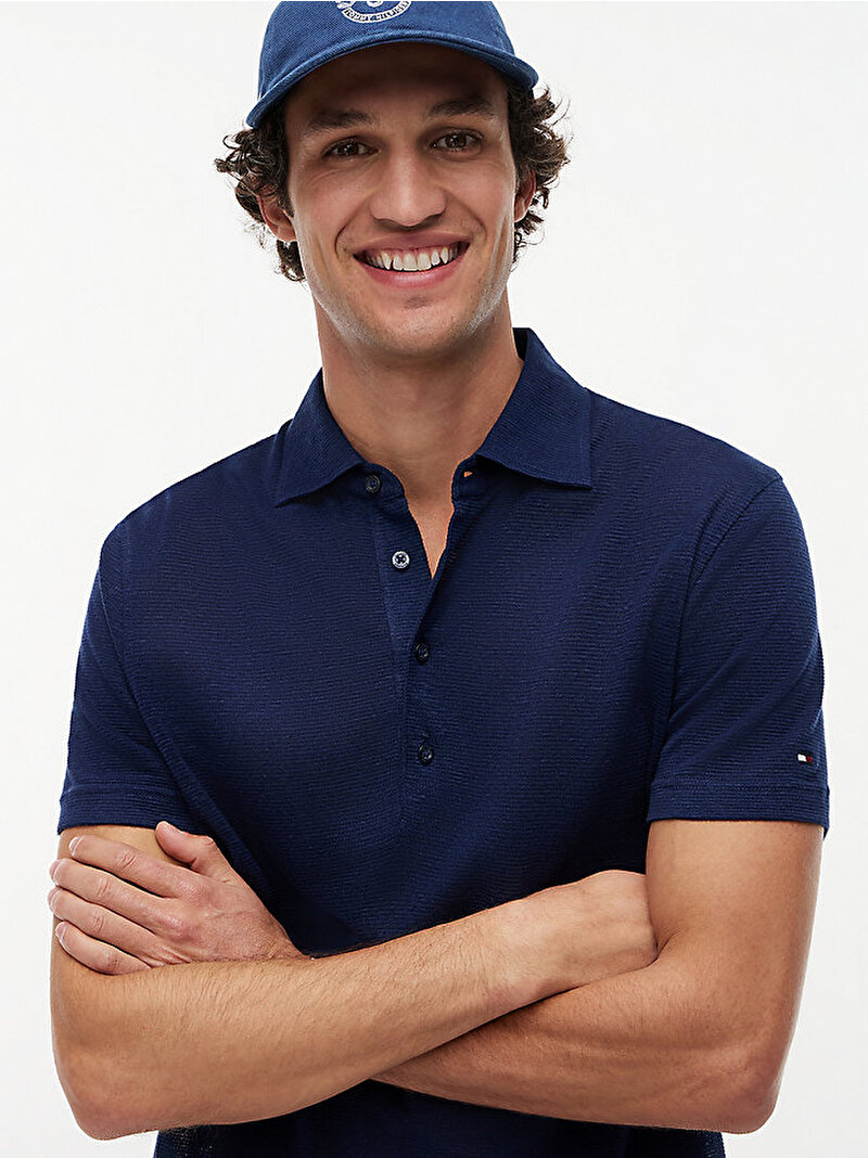 Erkek DC Spread Collar Polo T-shirt Lacivert MW0MW42679DCA
