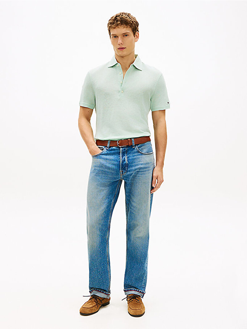 Erkek DC Spread Collar Polo T-shirt Yeşil MW0MW42679MAI