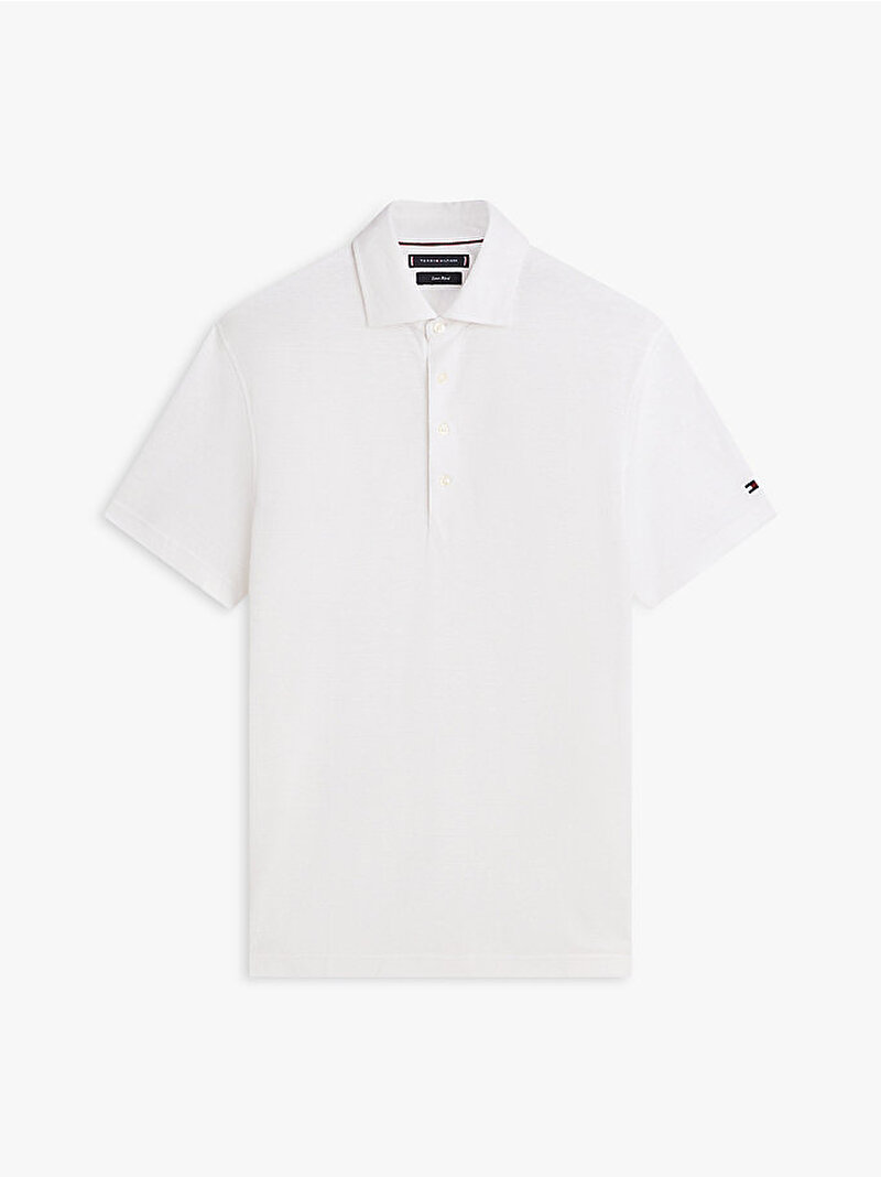 Erkek NY Spread Collar Polo T-shirt Beyaz MW0MW42679YBR