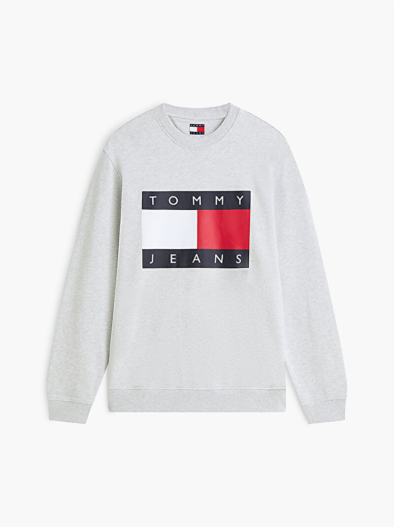 Erkek TJM Regular Big Flag Sweatshirt Gri DM0DM22643P08