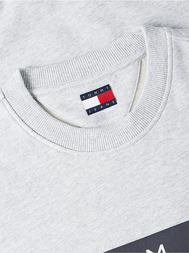 Erkek TJM Regular Big Flag Sweatshirt Gri DM0DM22643P08