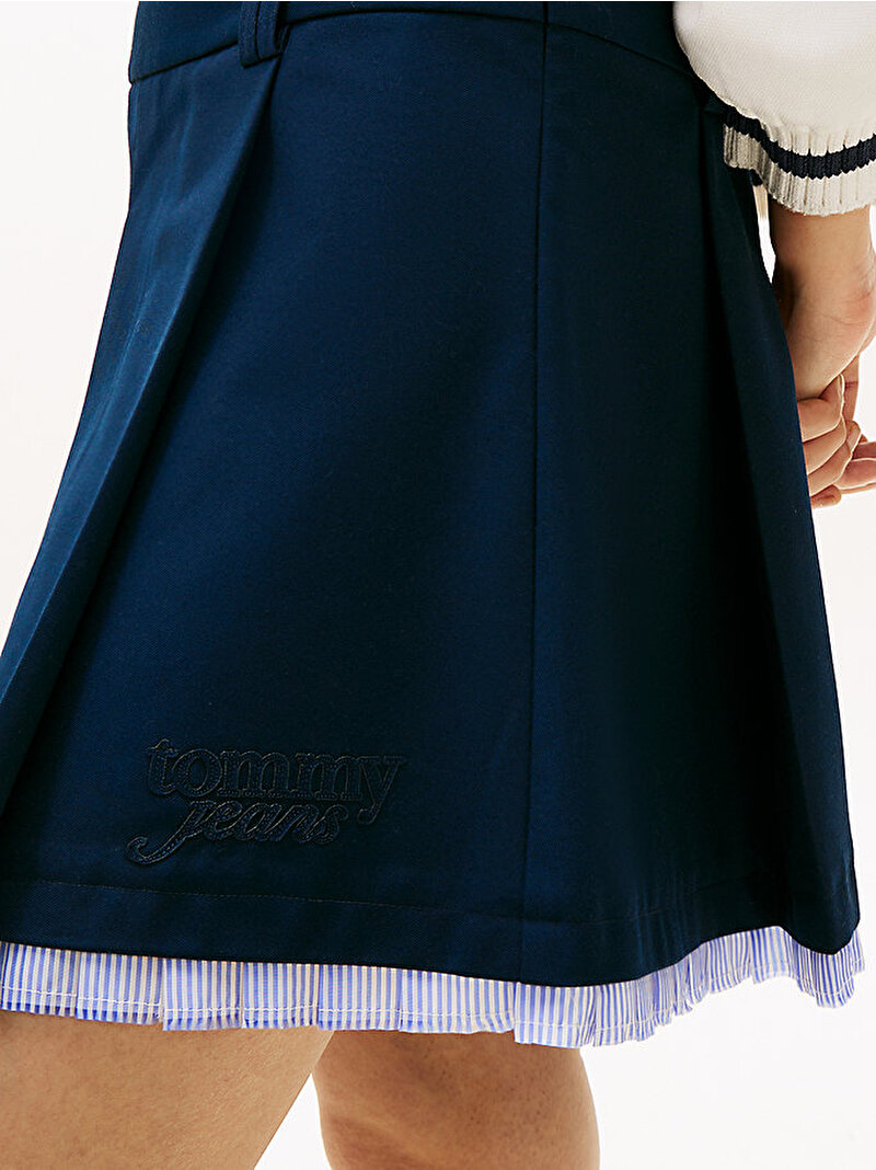 Kadın TJW Varsity Pleated Etek Lacivert DW0DW22758C1G