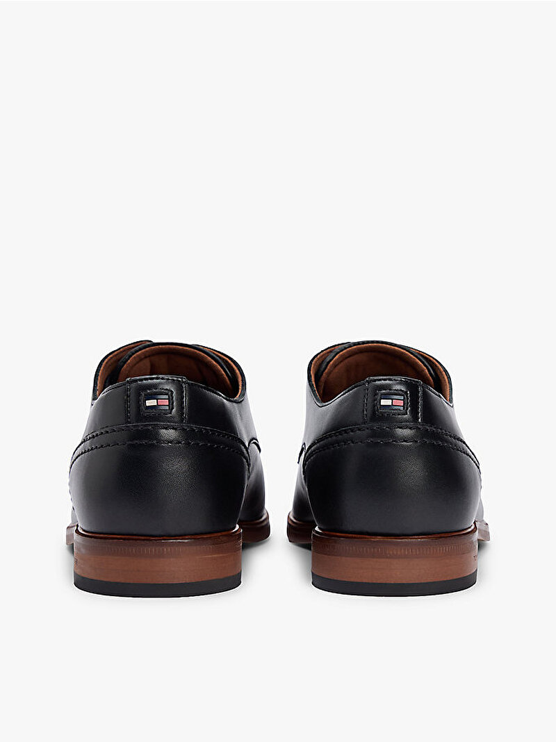 Erkek Hilfiger Leather Klasik Ayakkabı Siyah FM0FM05777BDS