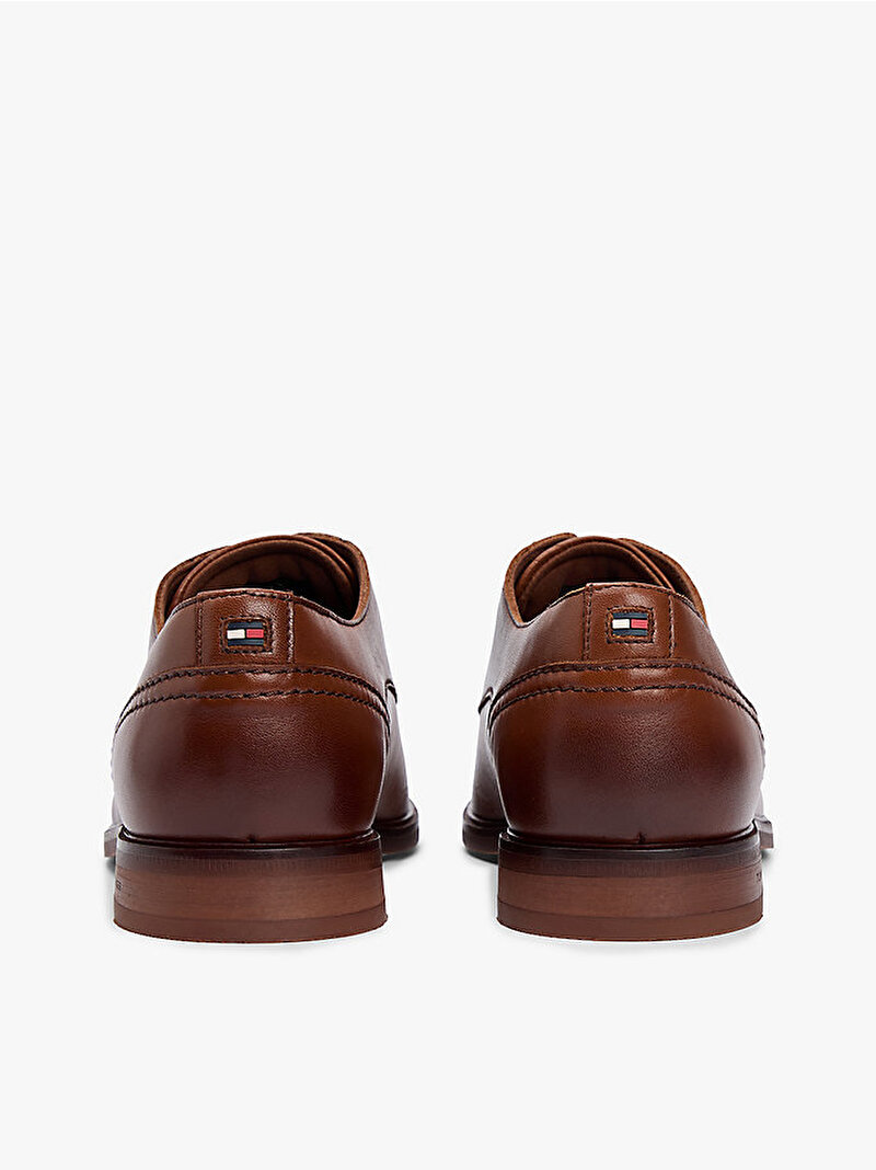 Erkek Hilfiger Leather Klasik Ayakkabı Kahverengi FM0FM05777GQP