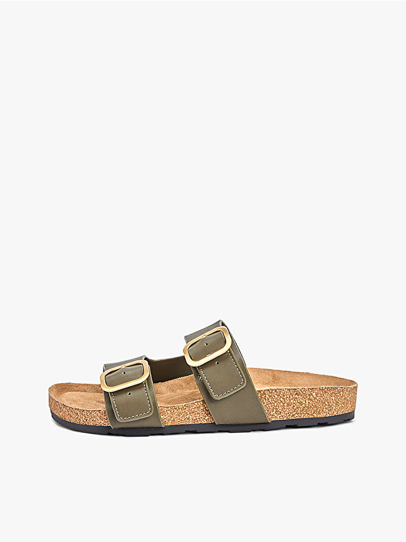 Kadın TH Classic Cork Sandalet Yeşil FW0FW09118RBN
